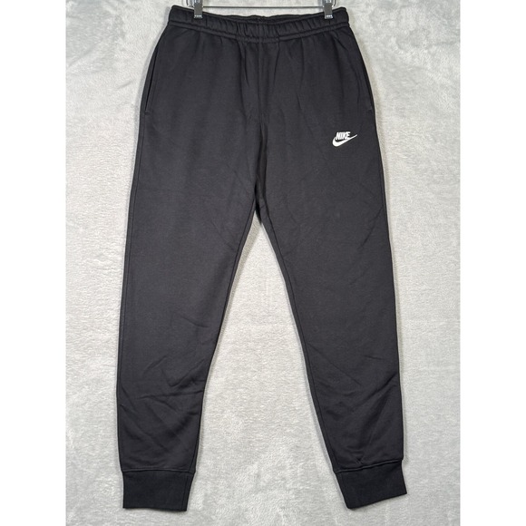 Nike‎ Pants Mens Small Black Club Fleece Jogger Drawstring BV2671-010 - Picture 1 of 11